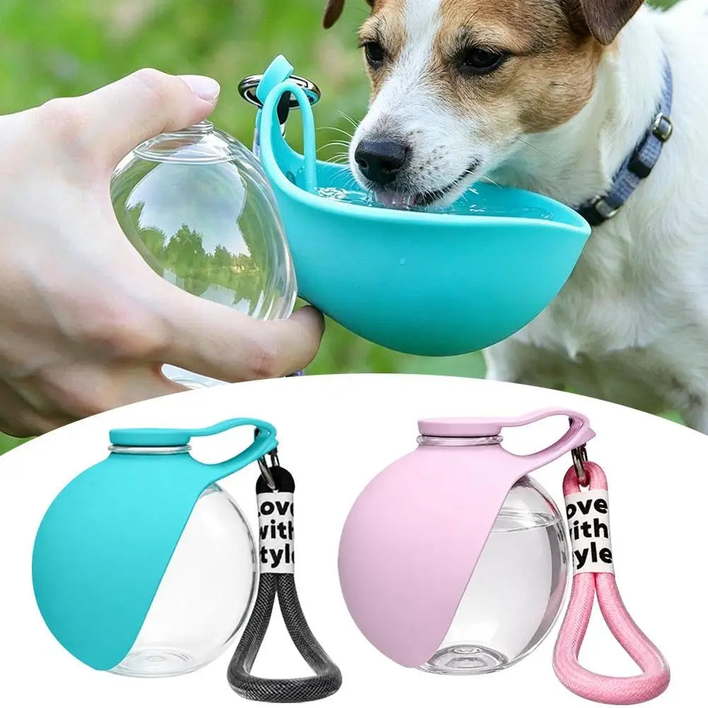 Zero-Waste Portable Dog Water Bottle with Built-In Folding Cup