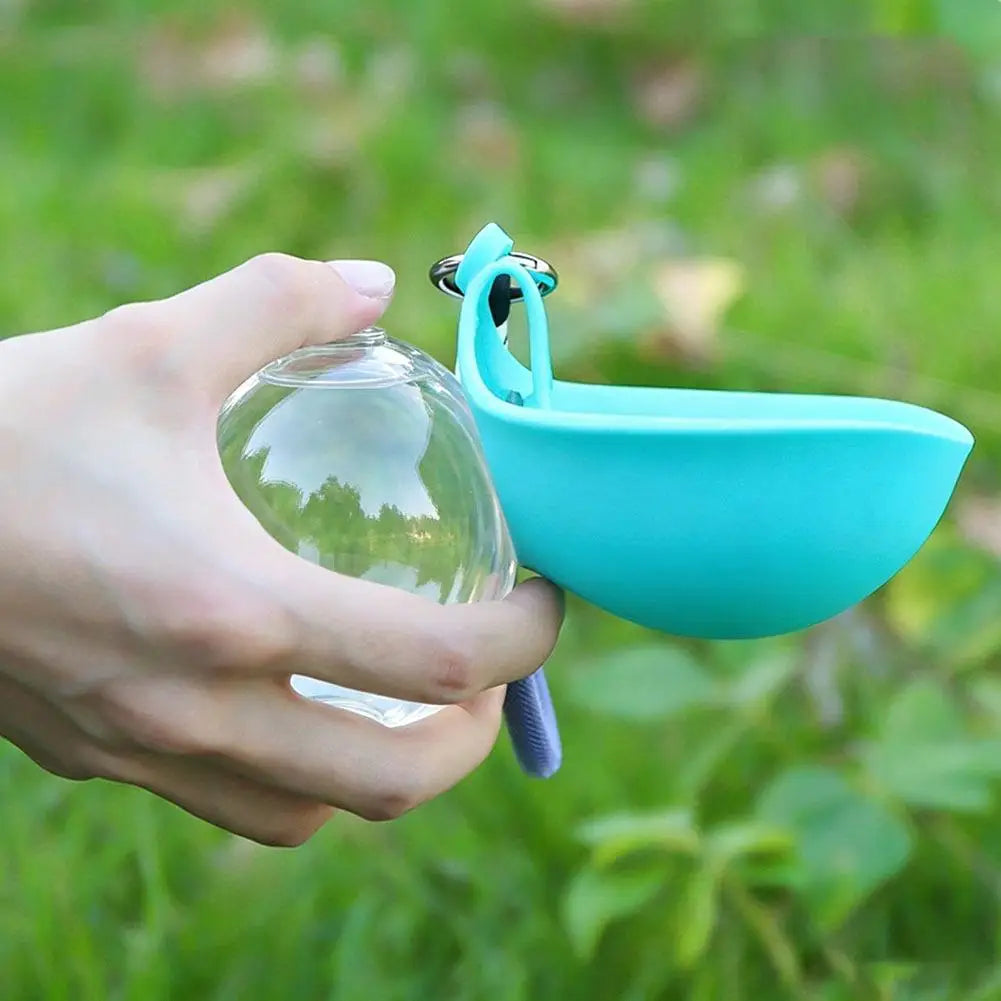 Zero-Waste Portable Dog Water Bottle with Built-In Folding Cup