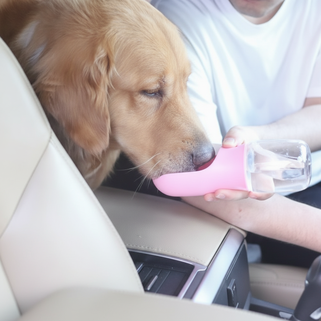 2-in-1 Tragbare Haustier-Wasserflasche mit Futterspender – Perfekte Reise-Trinkflasche für Hunde & Katzen