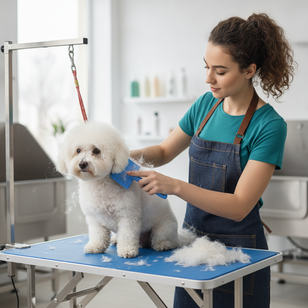 Professionelle Hunde- & Katzenbürste mit Edelstahlstiften – Fellpflege Set mit Metallkamm