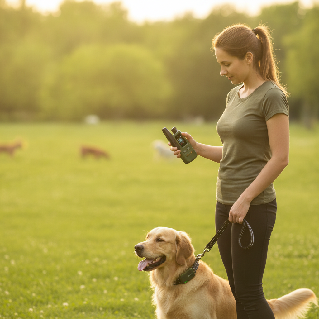 Elektrisches Hundetrainingshalsband mit Fernbedienung – Wiederaufladbar & Wasserdicht