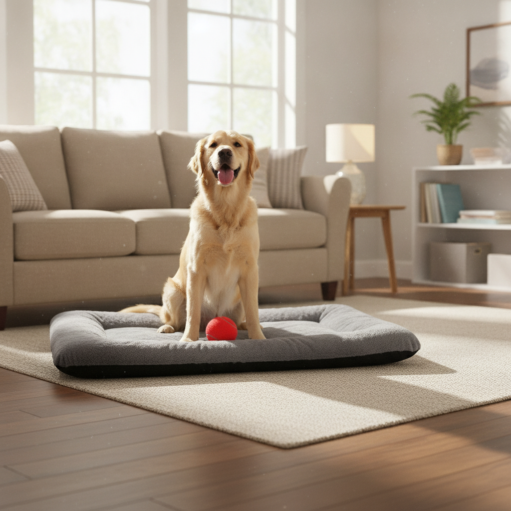 Orthopädisches Hundebett aus Plüsch – Weiche und Komfortable Haustiermatte für Hunde und Katzen