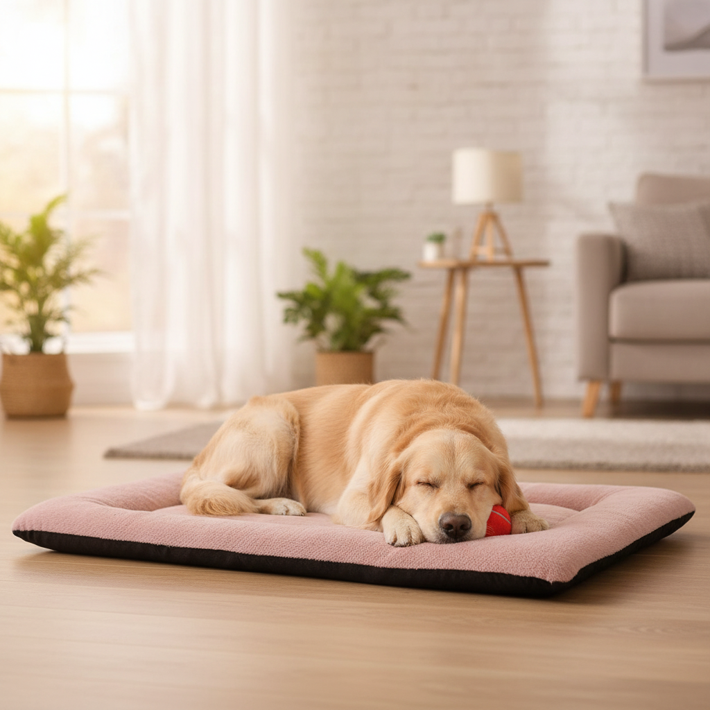 Orthopädisches Hundebett aus Plüsch – Weiche und Komfortable Haustiermatte für Hunde und Katzen