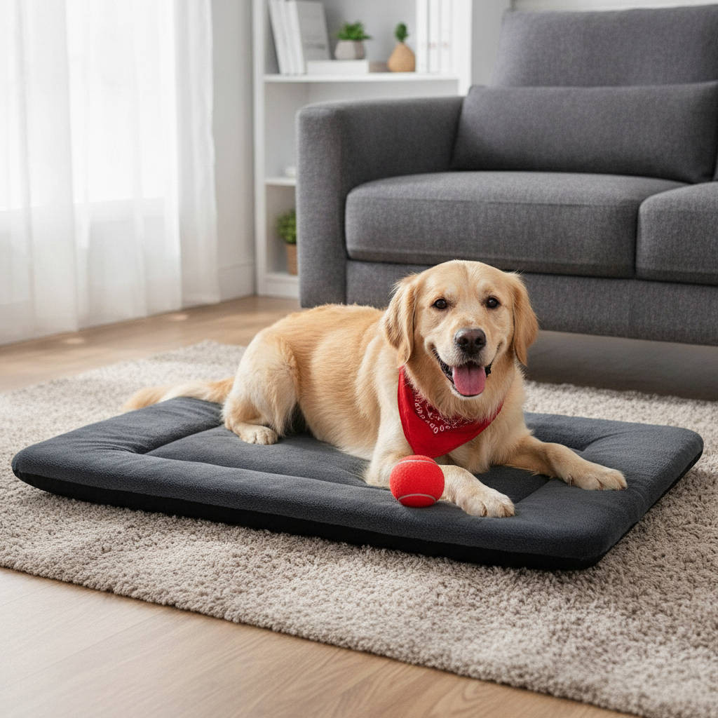 Orthopädisches Hundebett aus Plüsch – Weiche und Komfortable Haustiermatte für Hunde und Katzen
