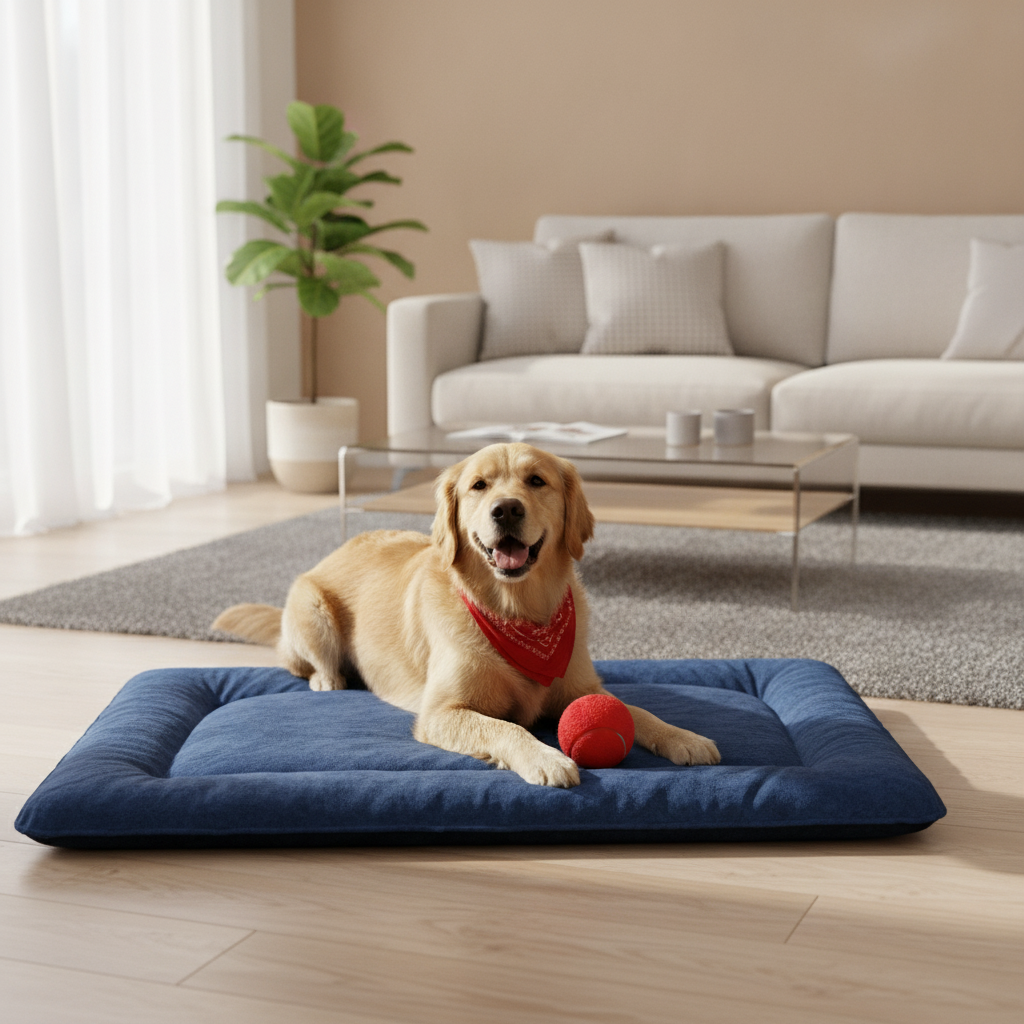 Orthopädisches Hundebett aus Plüsch – Weiche und Komfortable Haustiermatte für Hunde und Katzen